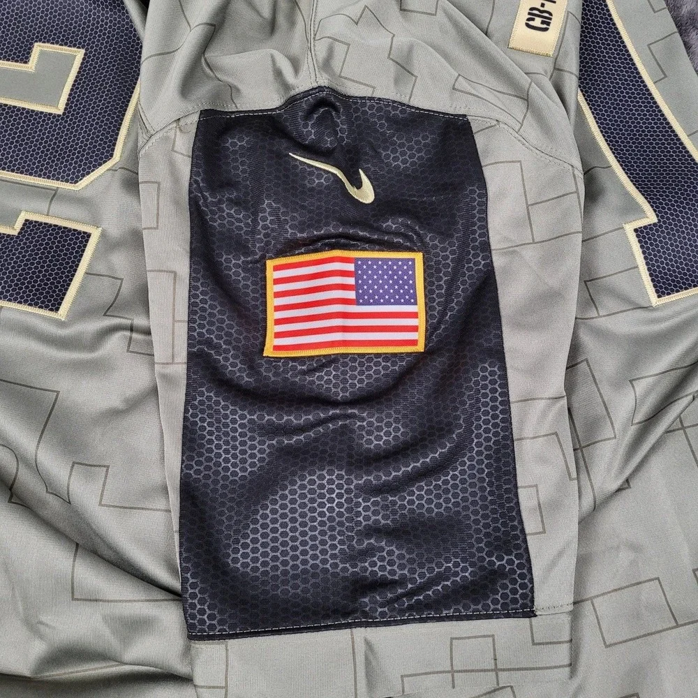 Nike Green Bay Packers Aaron Rodgers NFL Salute To Service On Field Jersey Sz XL